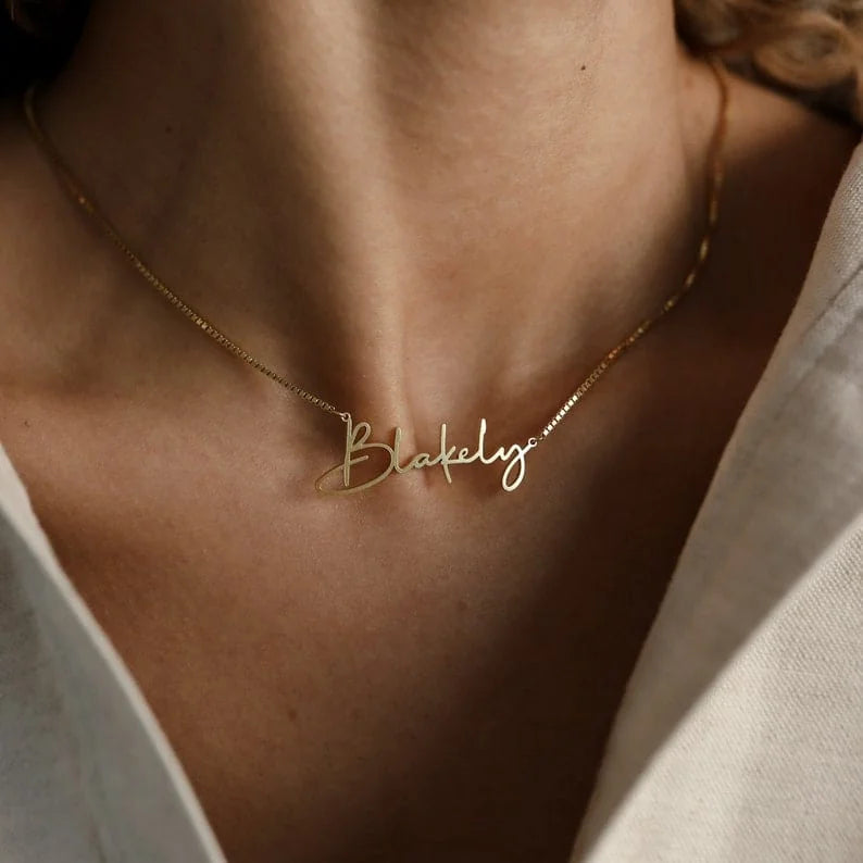 Collier Nom Personnalisé Minimaliste À Maillons Box