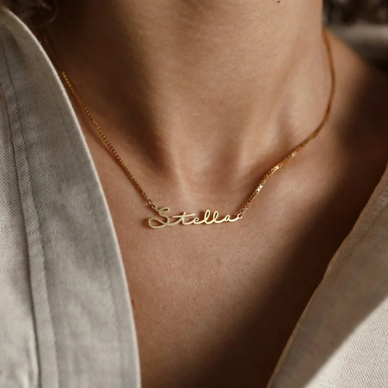 Collier Nom Personnalisé Minimaliste À Maillons Box